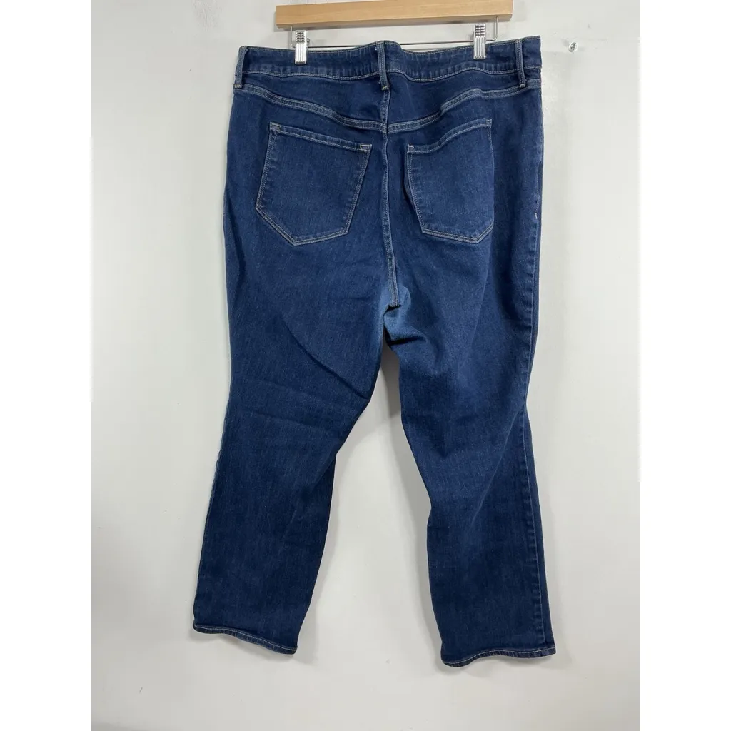 Womans Old Navy Blue Jeans 20 Short High Rise Straight Excellent Condition - Image 2