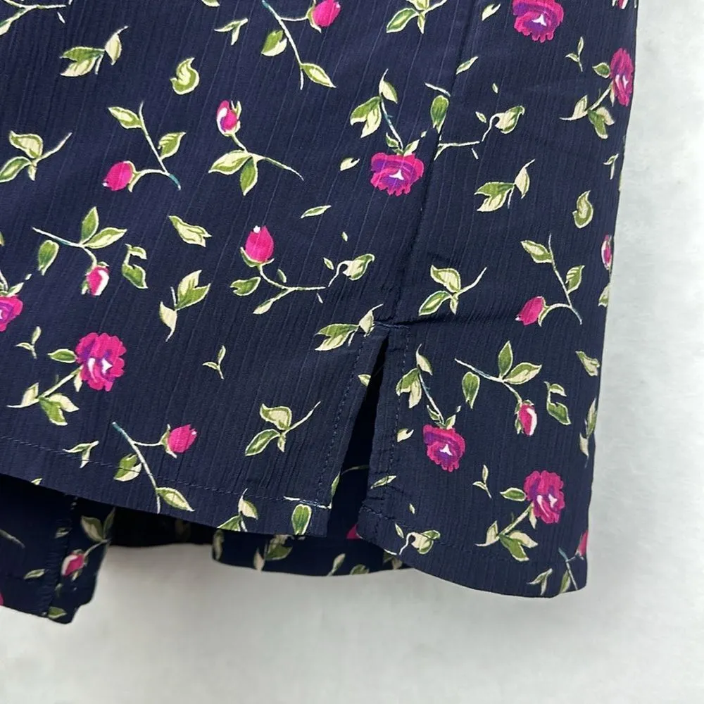 DonnKenny Button Up Shirt Women's Size M Short Sleeve Floral Blue Size M - Image 5