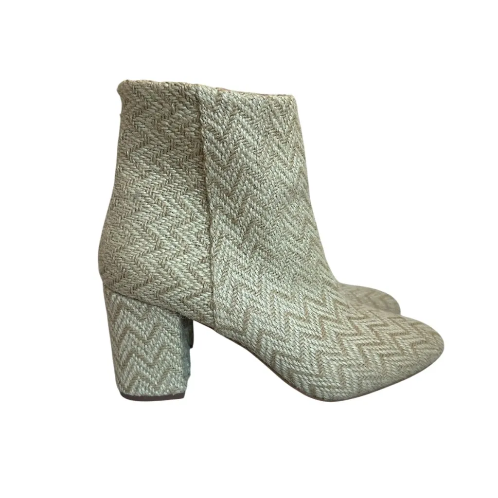 Band of Gypsies Andrea Ankle Booties Boots Block Heel Jute Textured Size 9.5 - Image 2