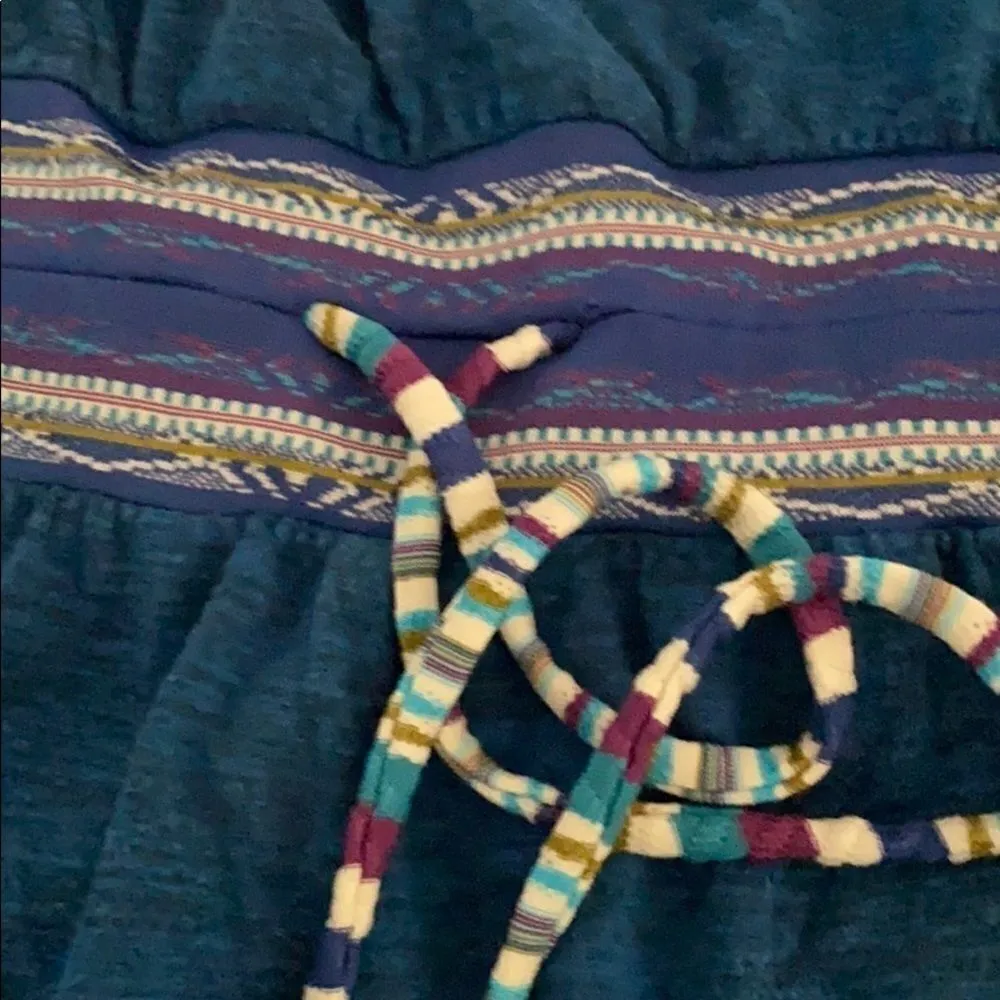 Lucky Brand Blue Shorts Strapless Romper Cover Up - Image 2