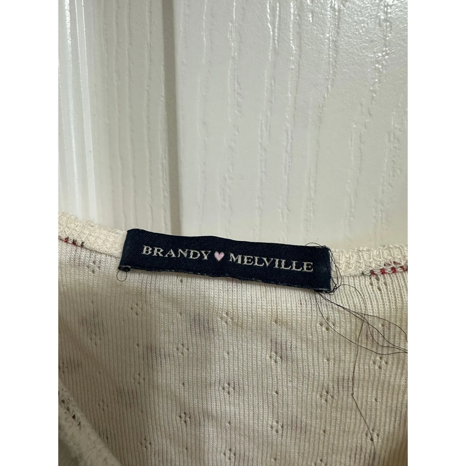 Brandy Melville‎ off white floral cami tank one size - Image 3