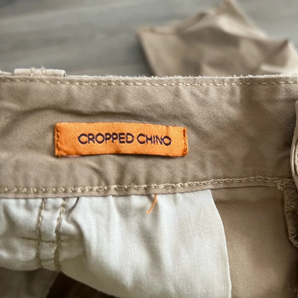 Tory Burch Cropped Chino Raw Hem Pants | Khaki Tan | 30 - Image 7