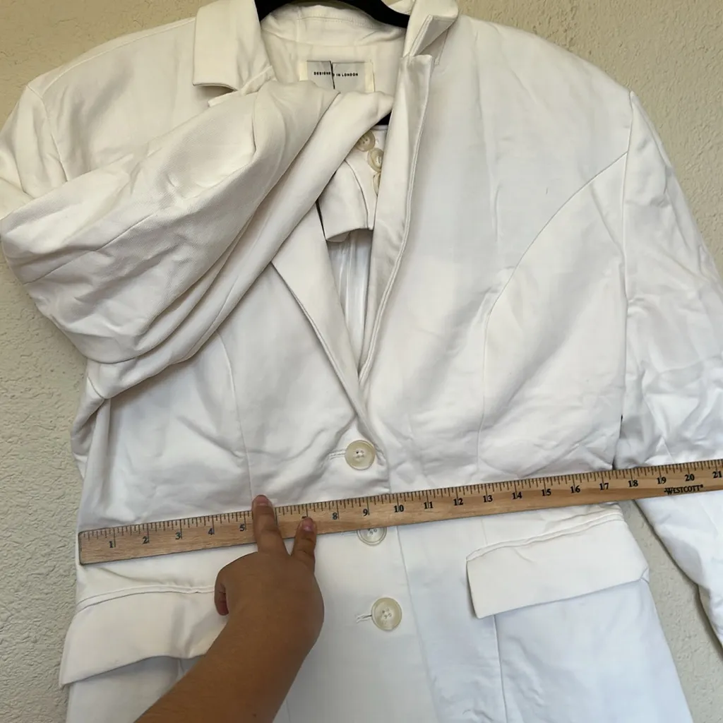 HOUSE OF CB 'Sariah' Ivory Contour Tailored Blazer NWOT size‎ XL - Image 9