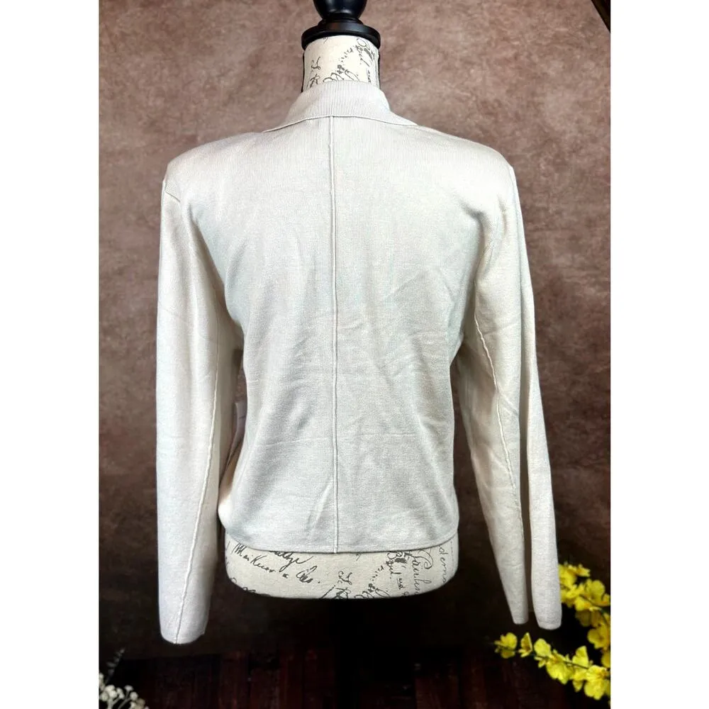 Design History One Button Neutral Blazer - Cream - size XXL - Image 6