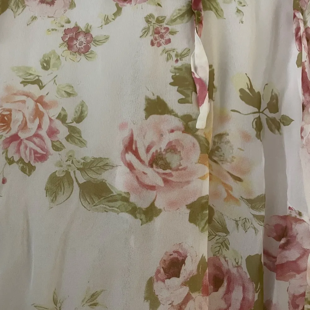 ZARA Frilled Floral Chiffon Dress - Image 7