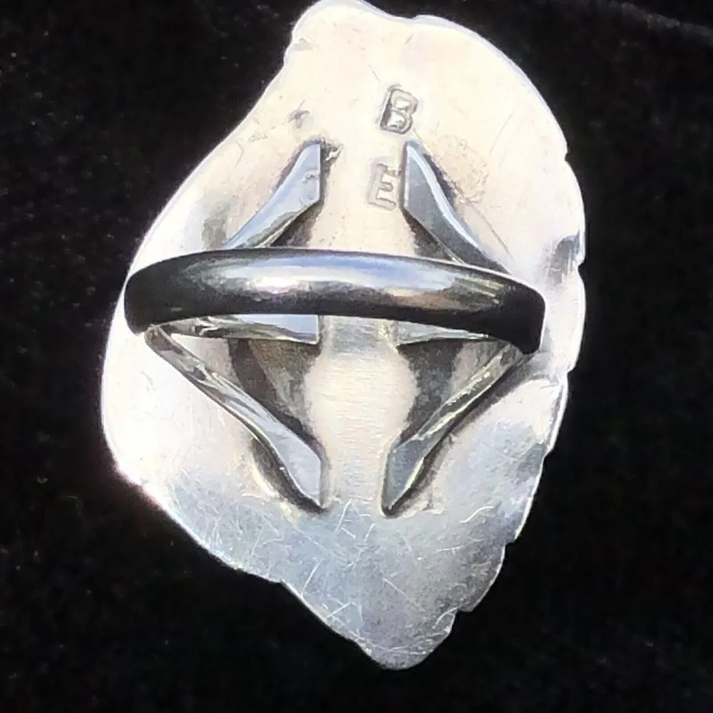 Vintage 8.5 Sleeping Beauty Turquoise Sterling Silver Ring by Bernadette Eustace - Image 8