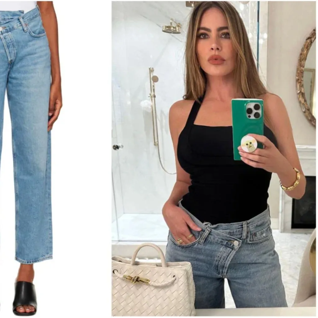 AGOLDE Criss Cross Straight Leg Jeans Size 23 - Image 14