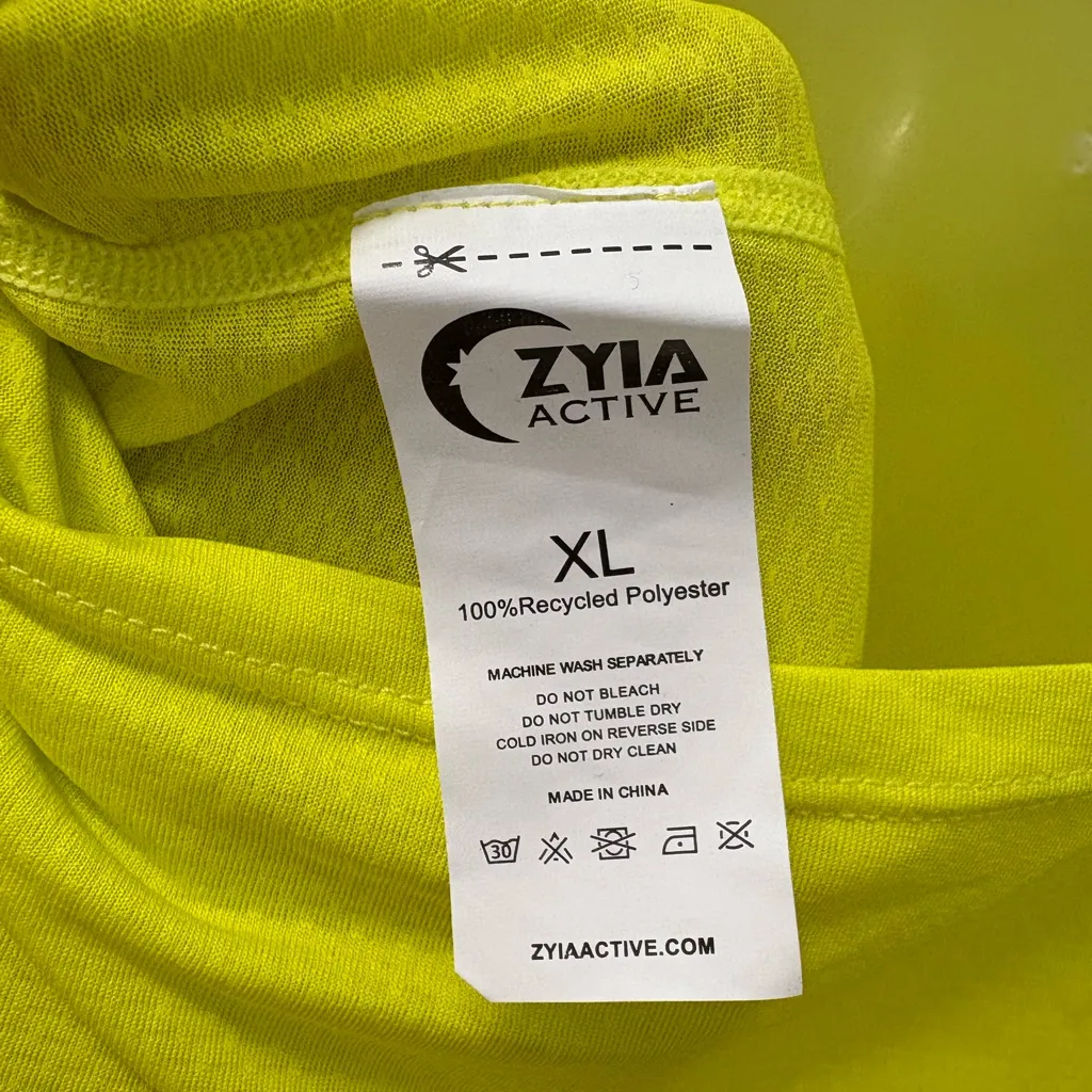ZYIA Neon Yellow Women's Tank Top - Image 2