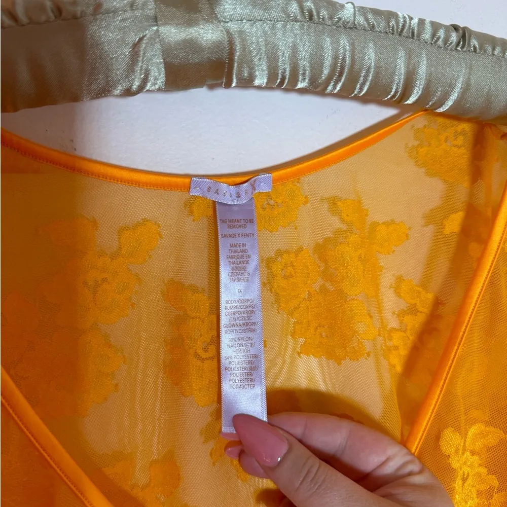 Savagexfenty Savage X Rihanna brand top sheer yellow size 1X - Image 4