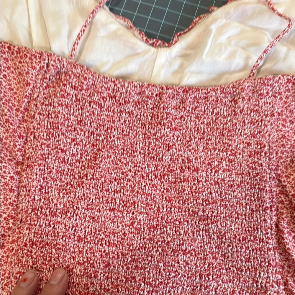 Abercrombie & Fitch red Mini A-Line Skirt Set top size S bottom size M - Image 9