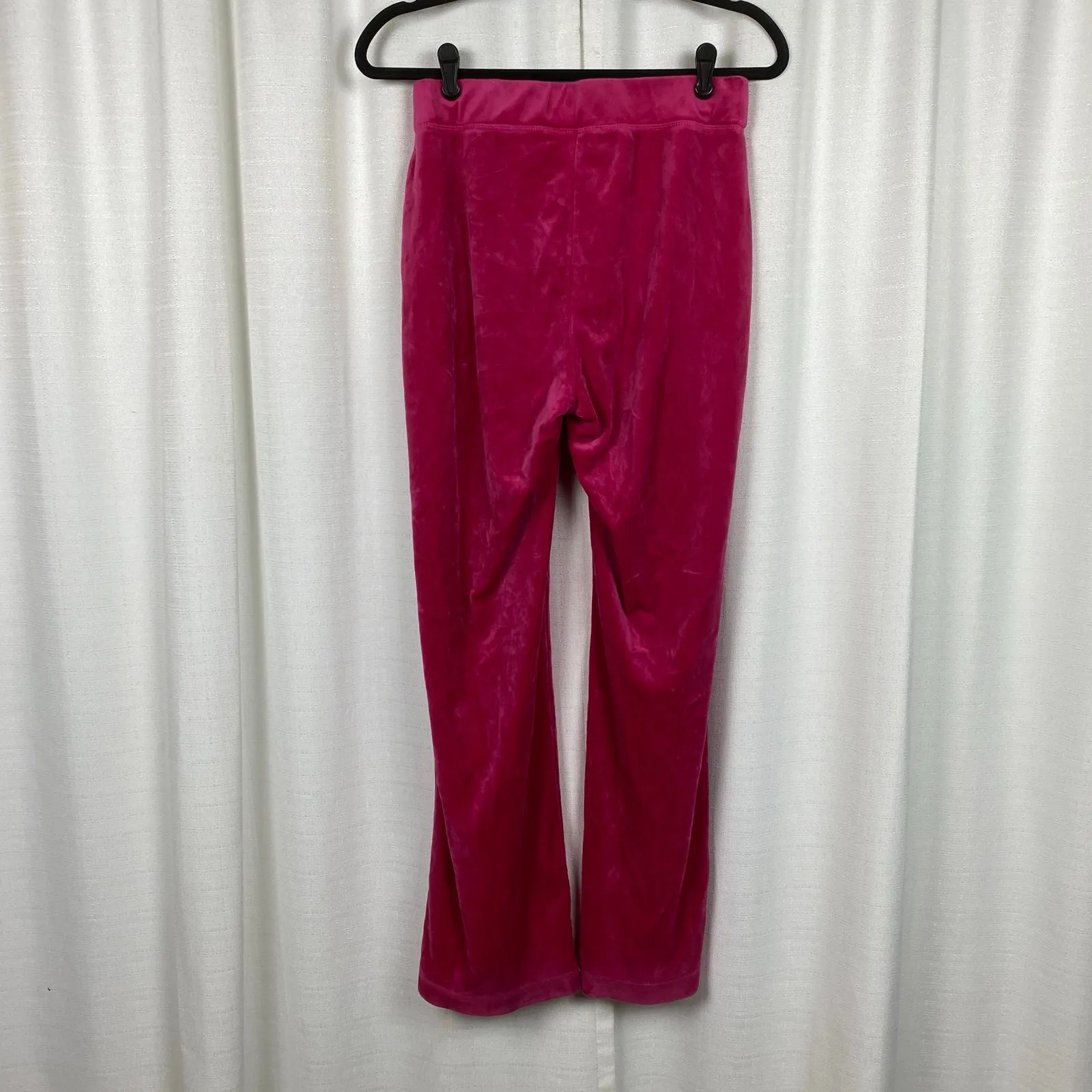 Juicy Couture Vintage Hot Pink Velour Track Suit Pants Sz.M Jacket Sz.XL - Image 5