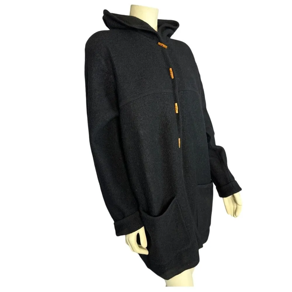 Vintage Karen Scott cardigan 100% Wool Wooden Toggle made Australia size large - Image 2
