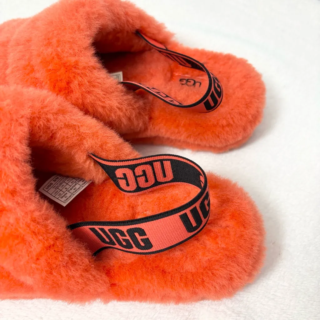 UGG Womens Fluff Yeah Slides Cali College Slippers Sandal Shoe 1095119  Size 10 - Image 3