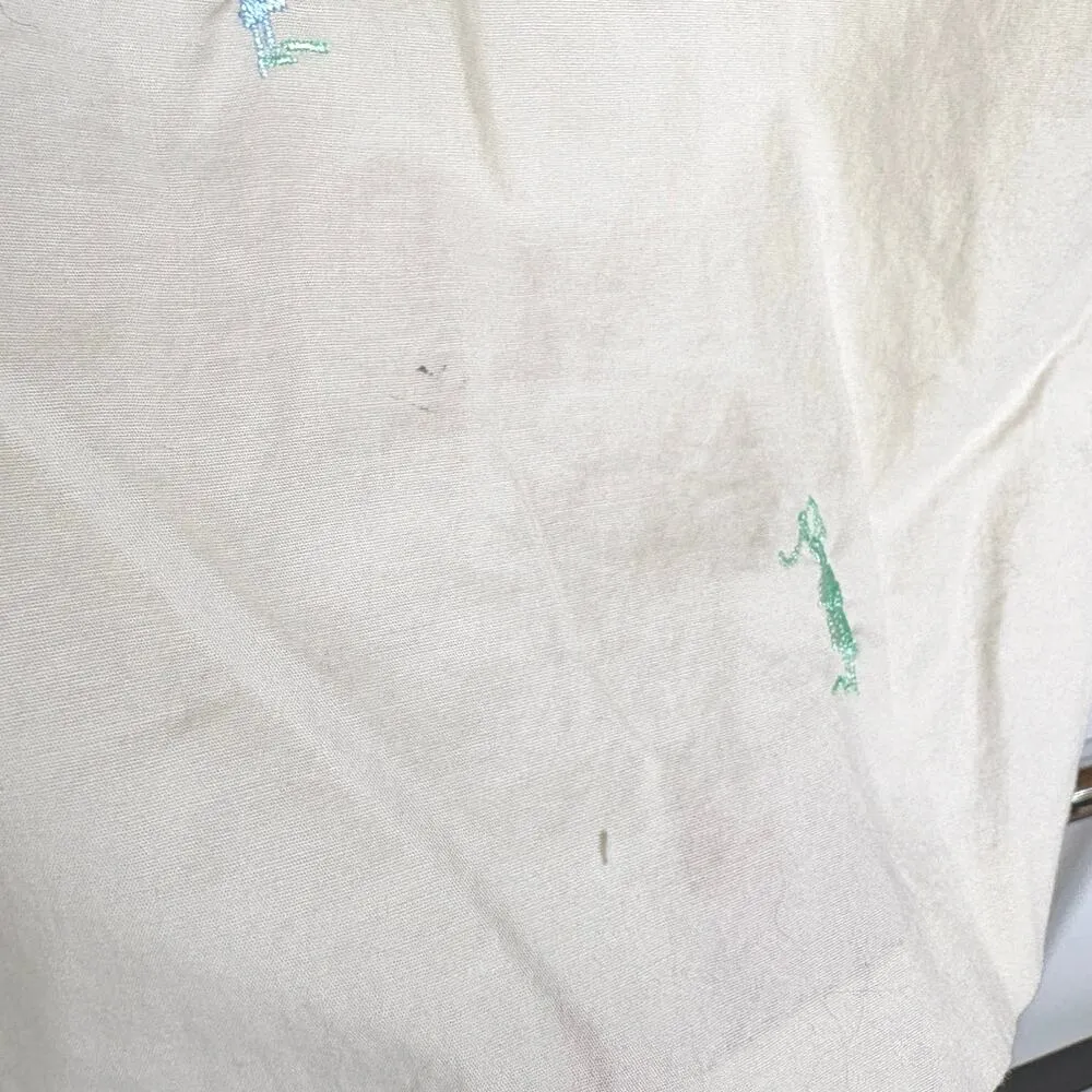 Vintage Golf Rainbow Embroidered Sporty Cream Mini Skort Skirt Cotton Size 6 - Image 7