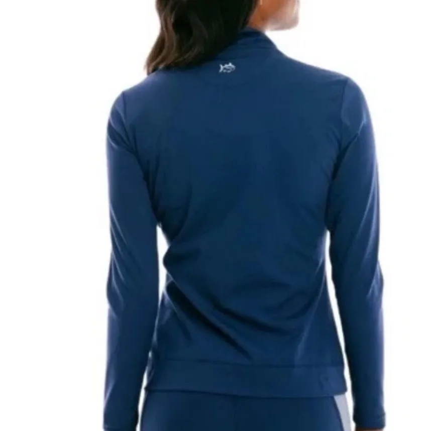 Southern Tide Josette Mixed Media Full Zip Athletic Jacket - Image 2