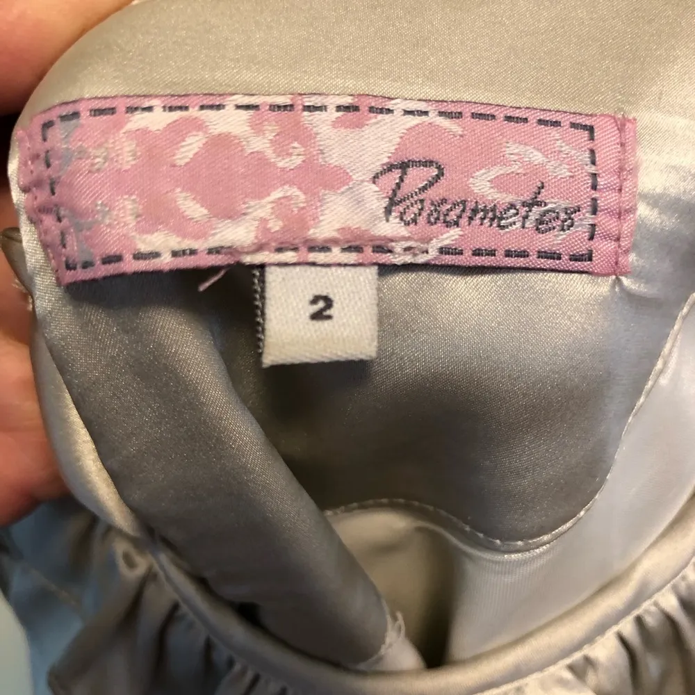 Parameter Silk Silver Cocktail Dress 2 - Image 5