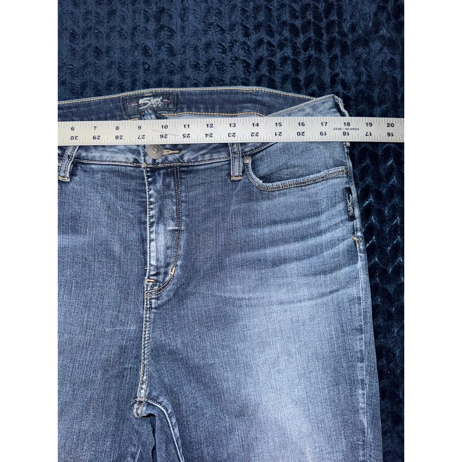 Silver Jeans Co. Robson Distressed High Rise Skinny Jeans Sz 14 - Image 8