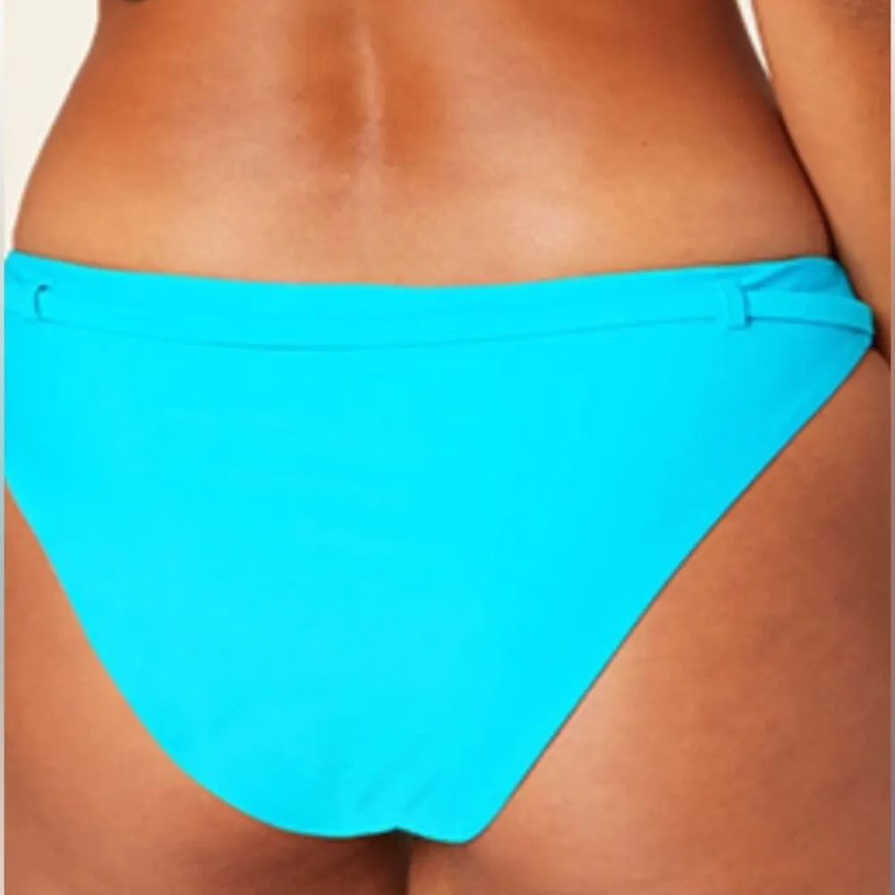 Andie Swim Bikini Bottom Coastal Blue L(12-14) NWT Belt Detail High Leg - Image 2