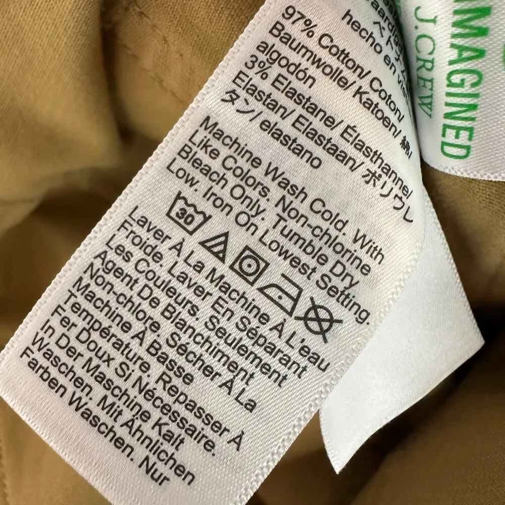 J.Crew Petite Sailor Slim Wide Leg Chino Pant Tan Beige High Rise US 31P NWT - Image 10