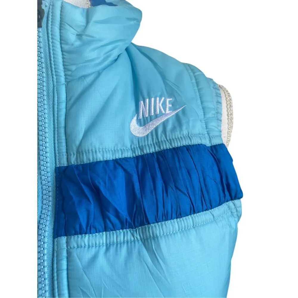 Nike Sportswear Women’s Full Zip Sleeveless Puffer Vest Blue L Size L - Image 6
