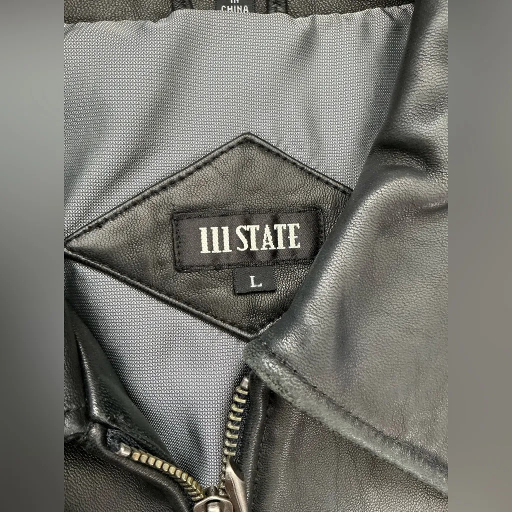Nice genuine leather jacket 🖤🖤 Black Size L - Image 6