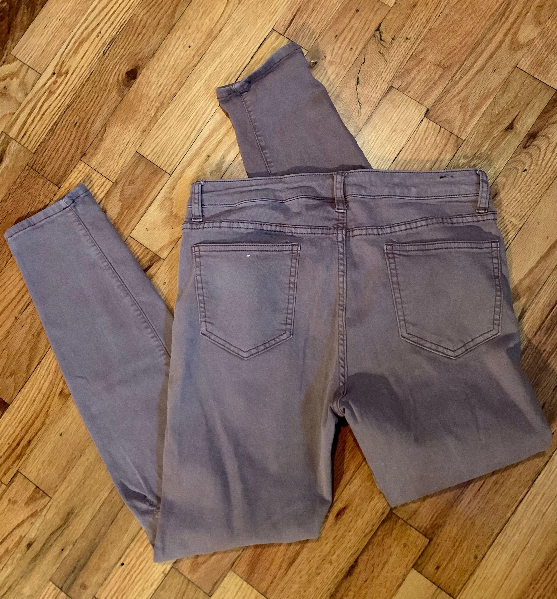 Skinny Leg Jeans With Holes Size 10 - Image 2