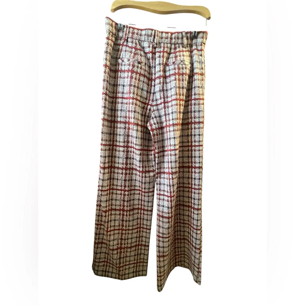 Cato  Red and White plaid Patterned Pants - Image 2