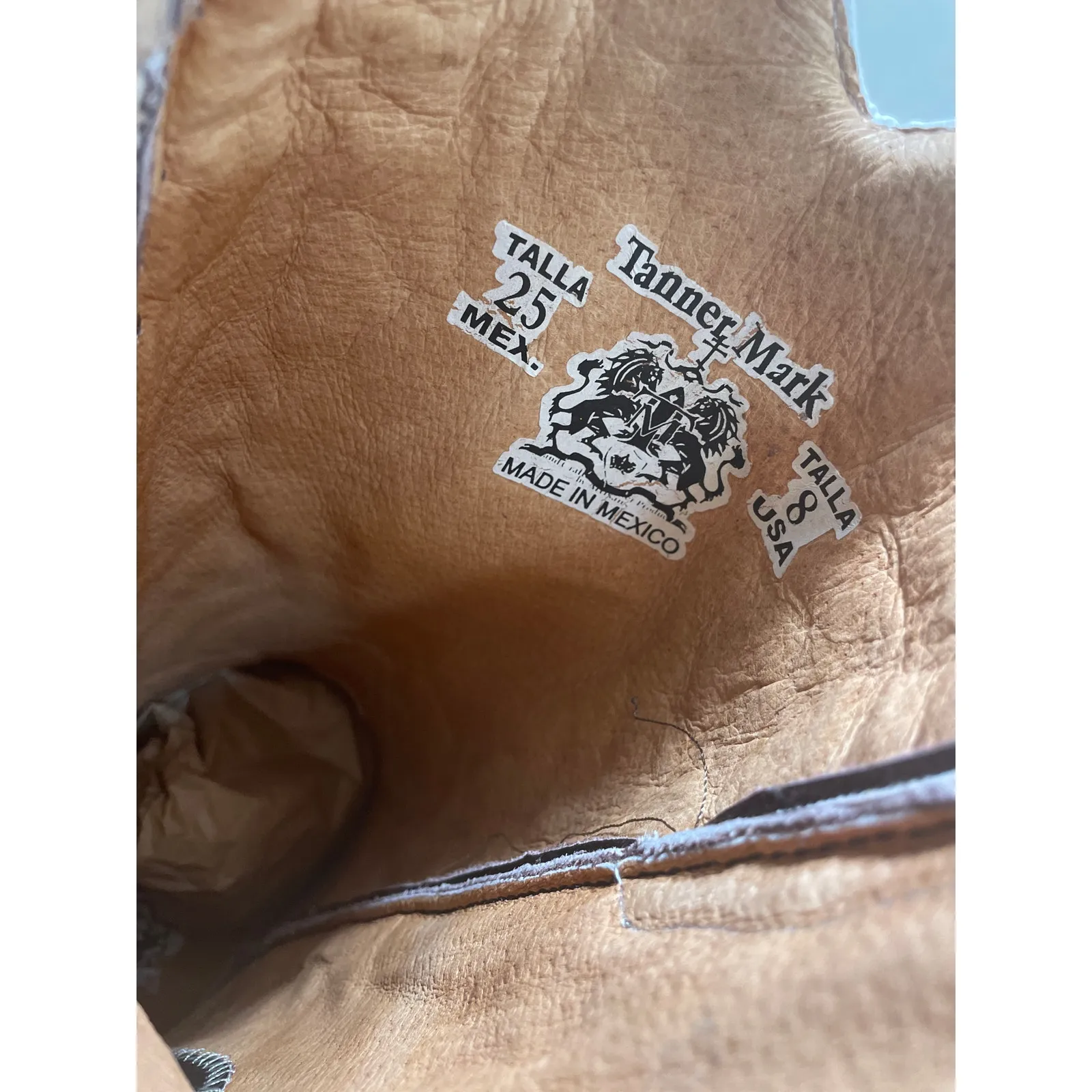 Tanner Mark Women's Horma 960 Western Boots Brown Leather Blunt Toe Size 8 NIB - Image 12