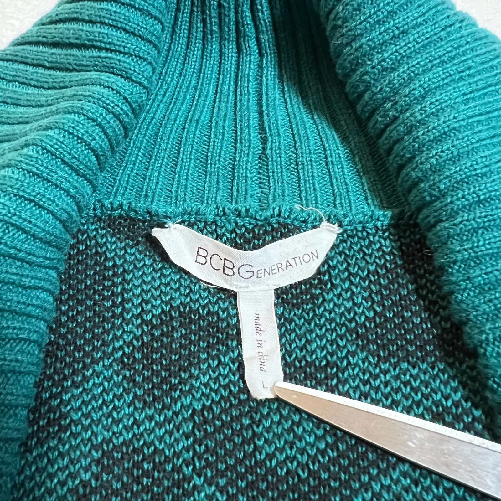 BCBGeneration Women's Leopard Open Front Knit Duster Cardigan Size L Maximalist - Image 6