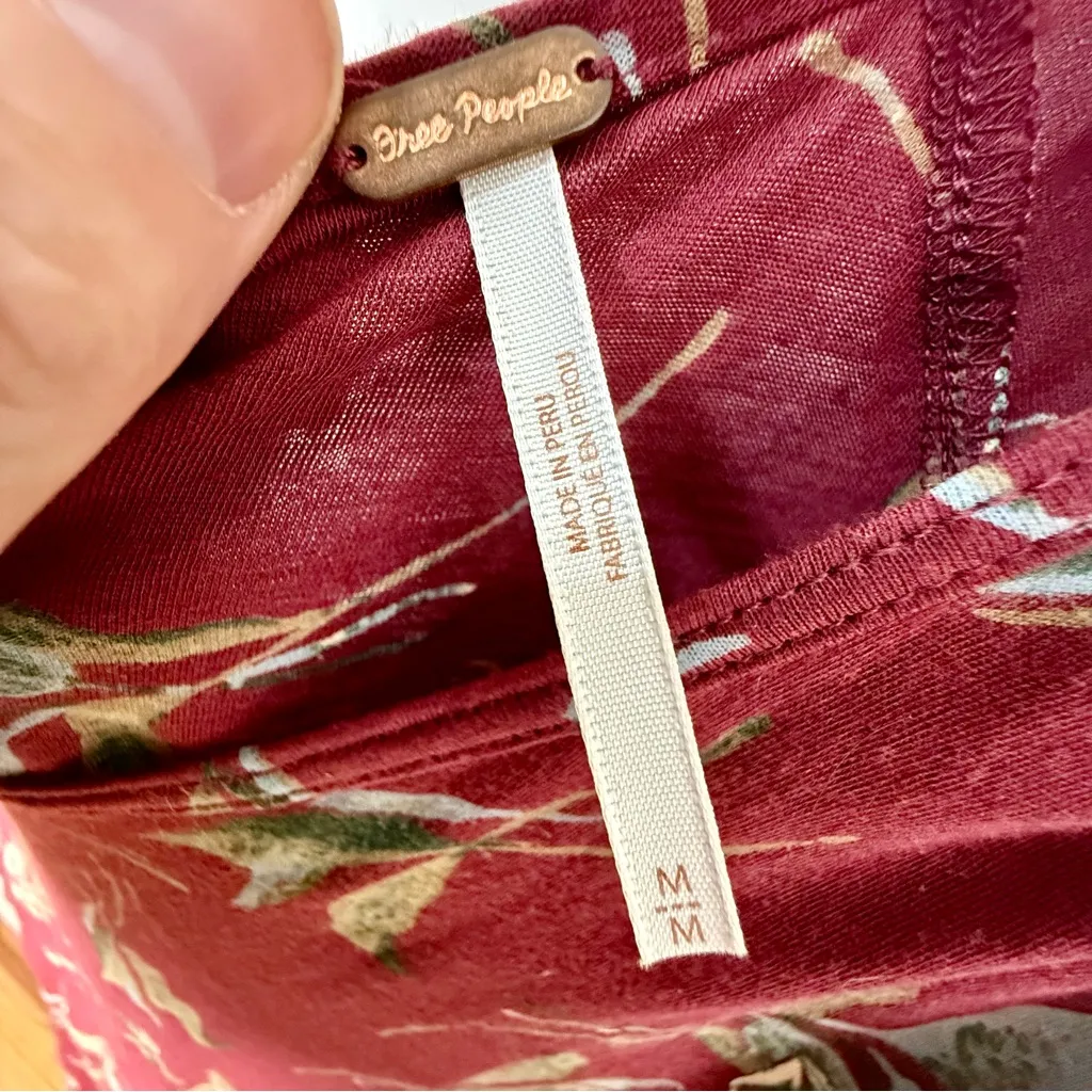 Free People Garnet Floral Top | M - Image 2