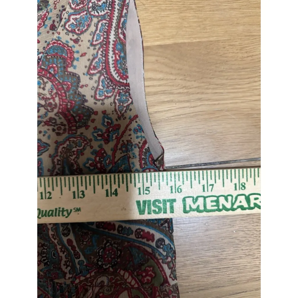 Ana A New Approach Women‎ Sleeveless Tank Top Size S Petite Paisley Light Zipper - Image 5