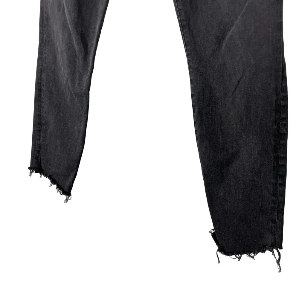 Frame Denim Women's Black Le High Skinny Ripped Raw Hem Ankle Jeans - Size 30 - Image 5