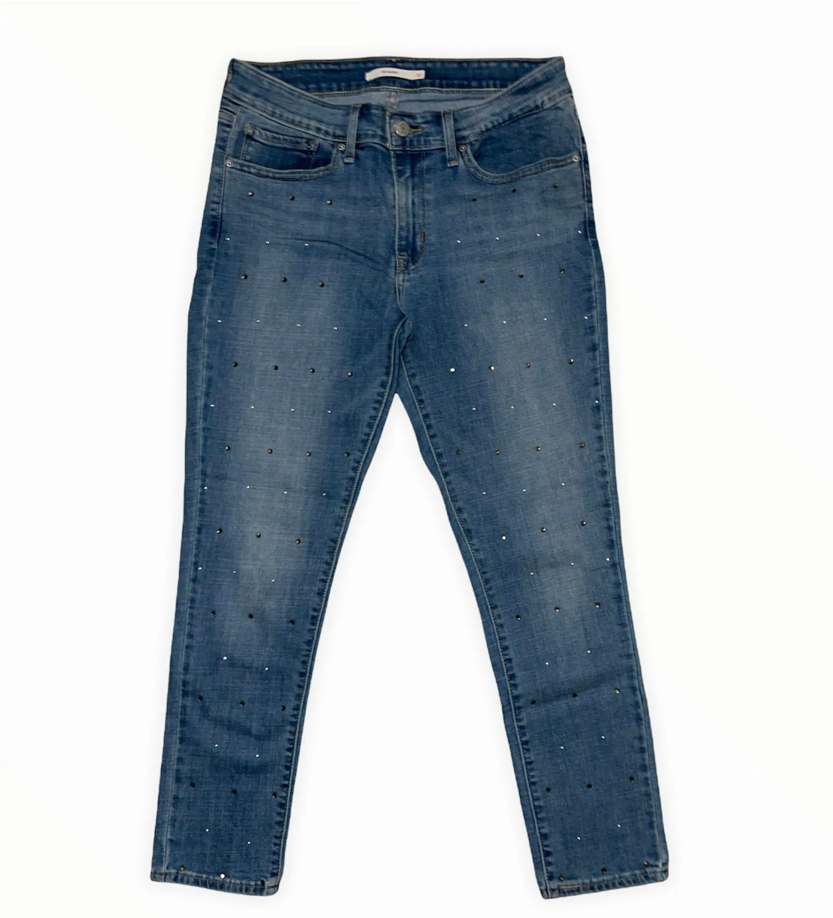 711 skinny 30 rhinestone jeans - Image 2