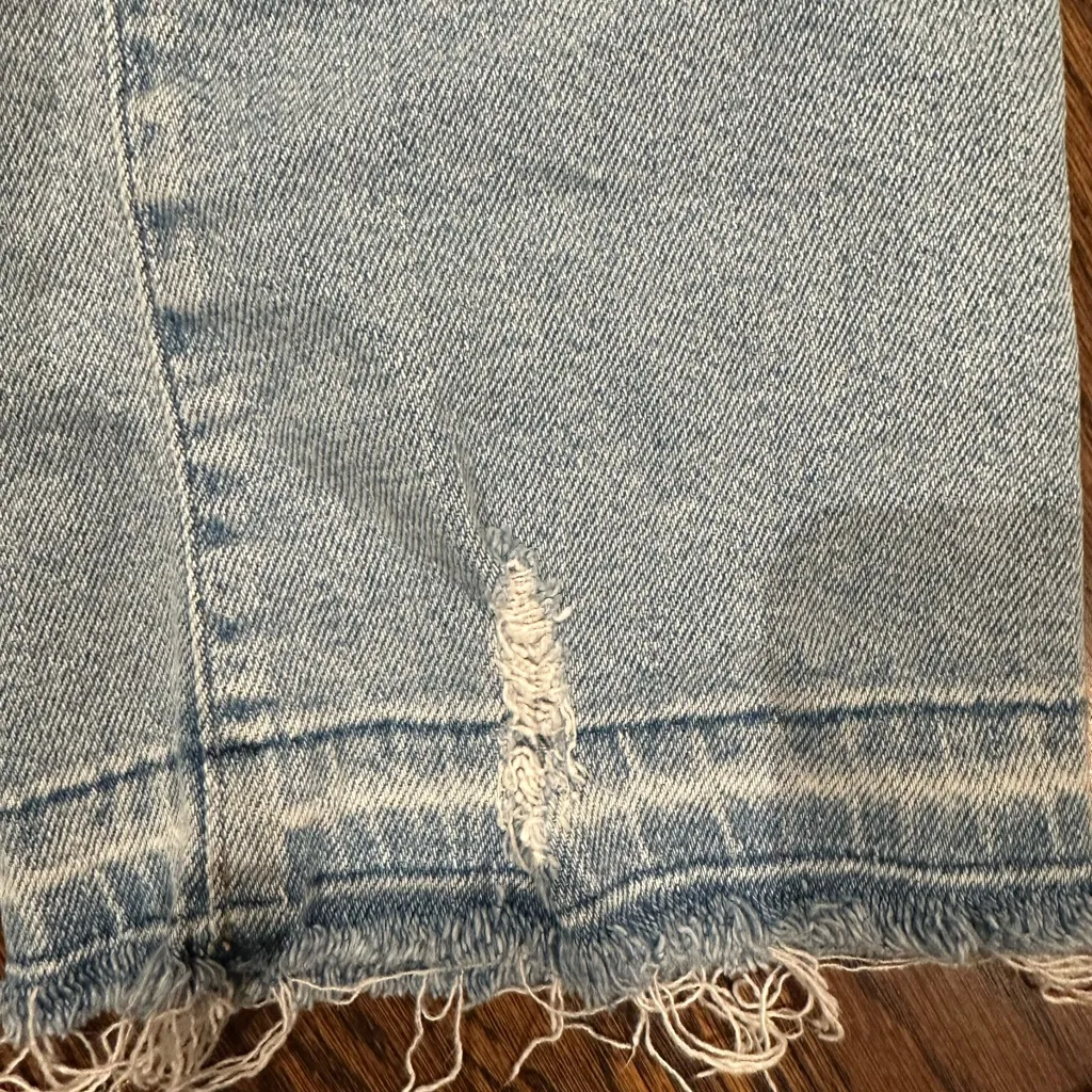 7 For All Mankind Blue Straight Leg Jeans - Image 2