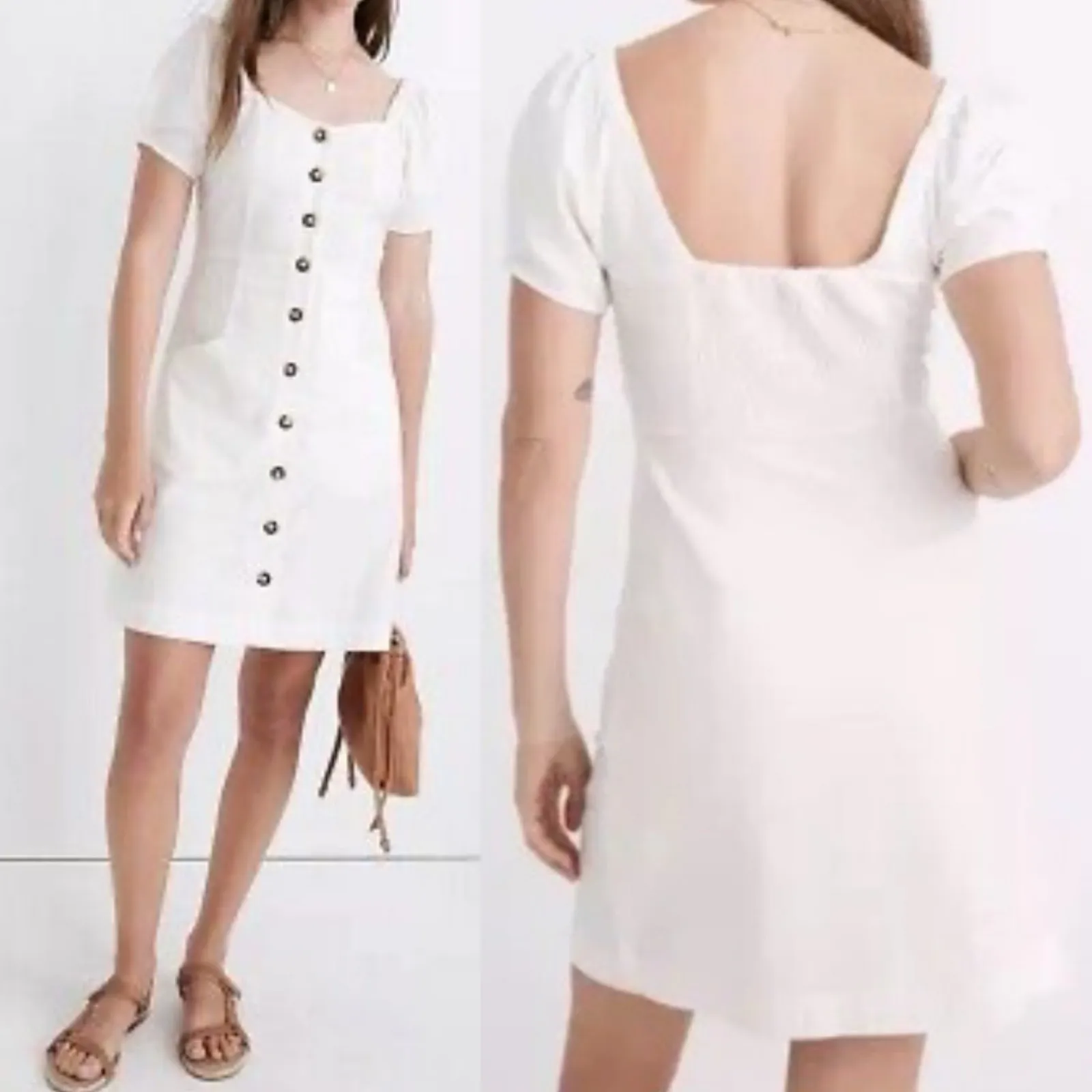 Madewell Puff-Sleeve Mini‎ Dress - Image 2