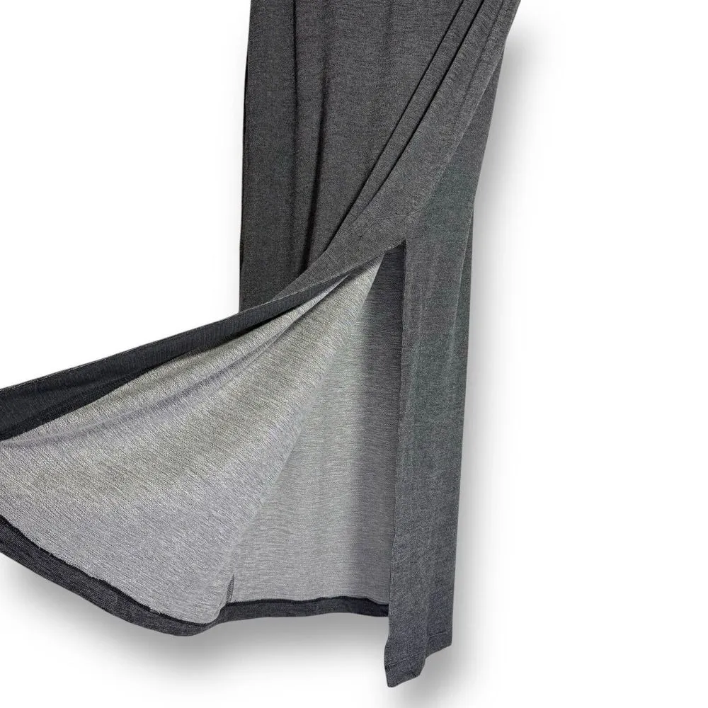 Elie Tahari Maxi Skirt Large Gray Knit Sweater Pull On‎ Elastic Waist Stretch - Image 2