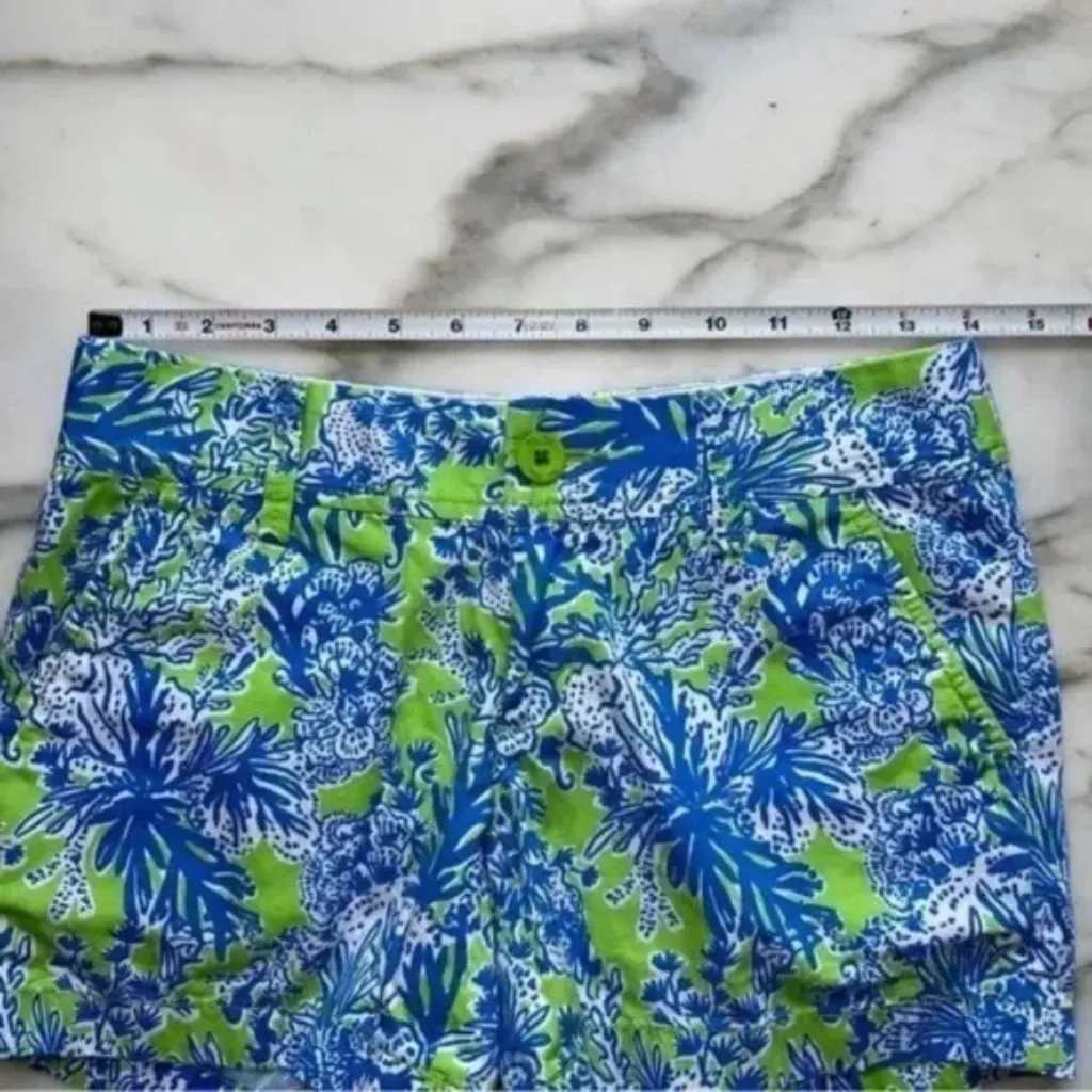 Lily Pulitzer The Callahan Shorts in Limeade Floral Coral Patriot Shorts - Image 7