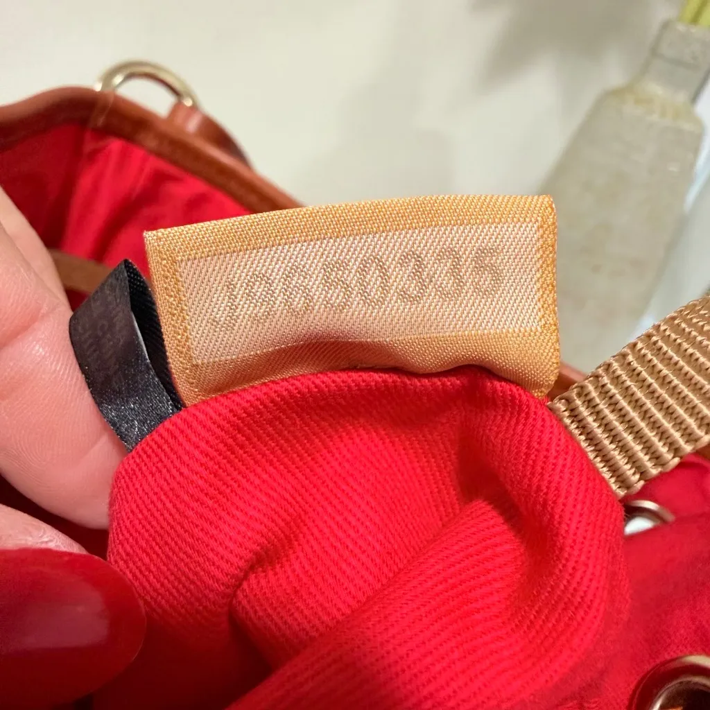 Dooney & Bourke Burgundy Suede Leather Drawstring Bucket Shoulder Bag - Image 13