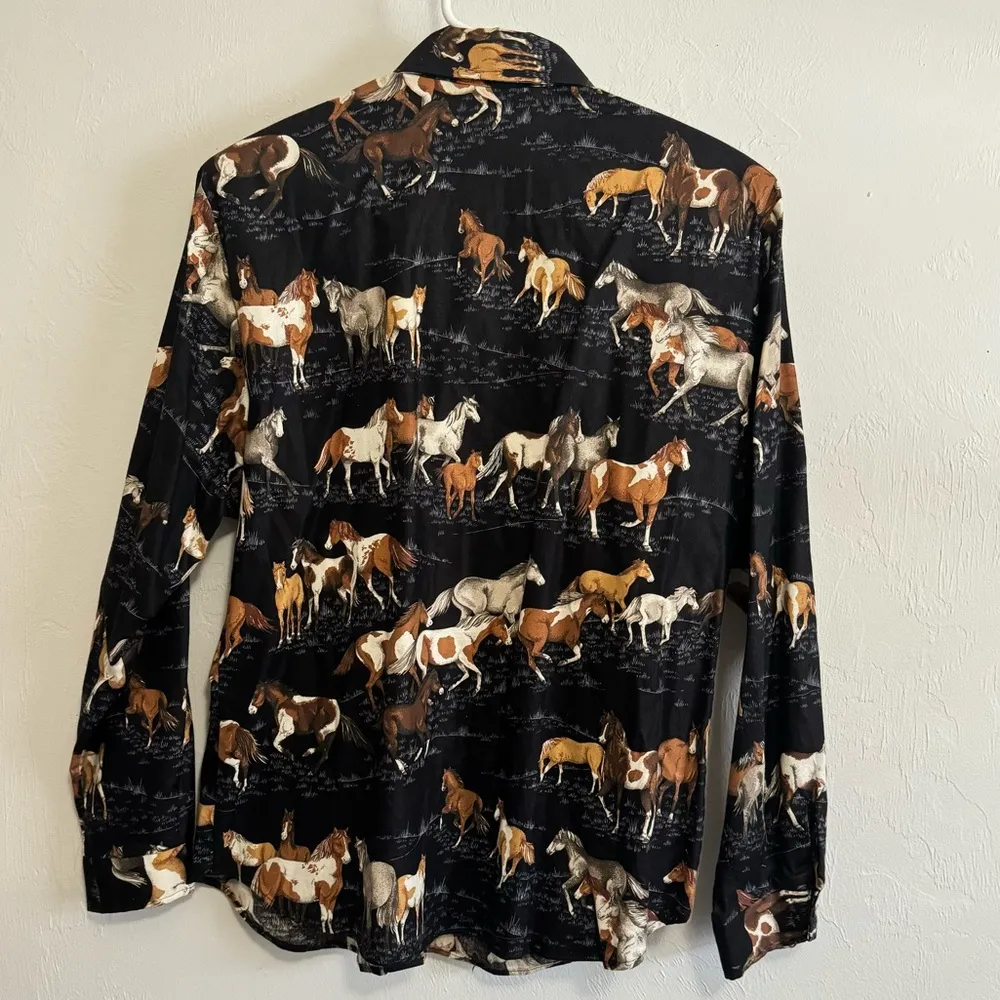 Vintage Roper Pearl Snap Brown Size L - Image 2