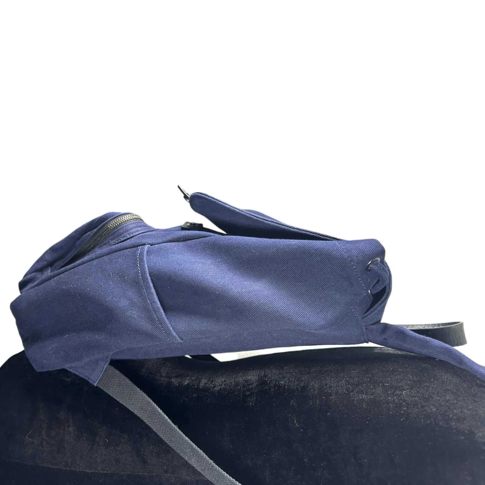 Everlane Backpack Blue Canvas The Modern Snap Travel Bag - Image 6