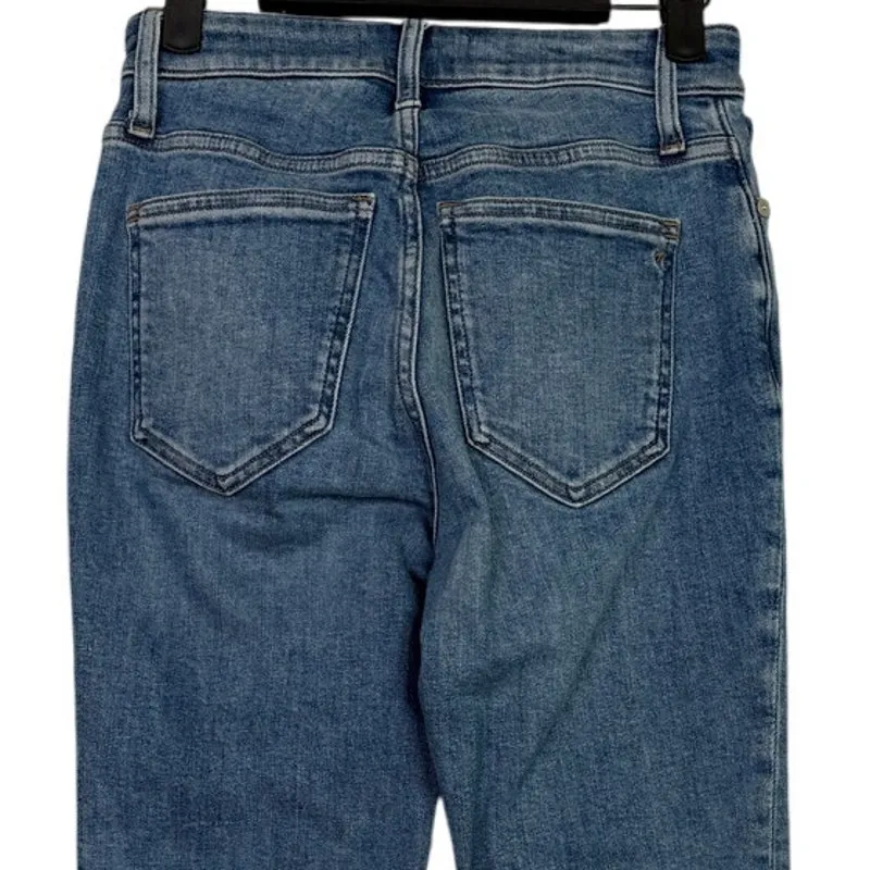 Madewell The Curvy Kick Out Cropped Mid Rise Jean Size 25 Oneida Wash Blue - Image 6
