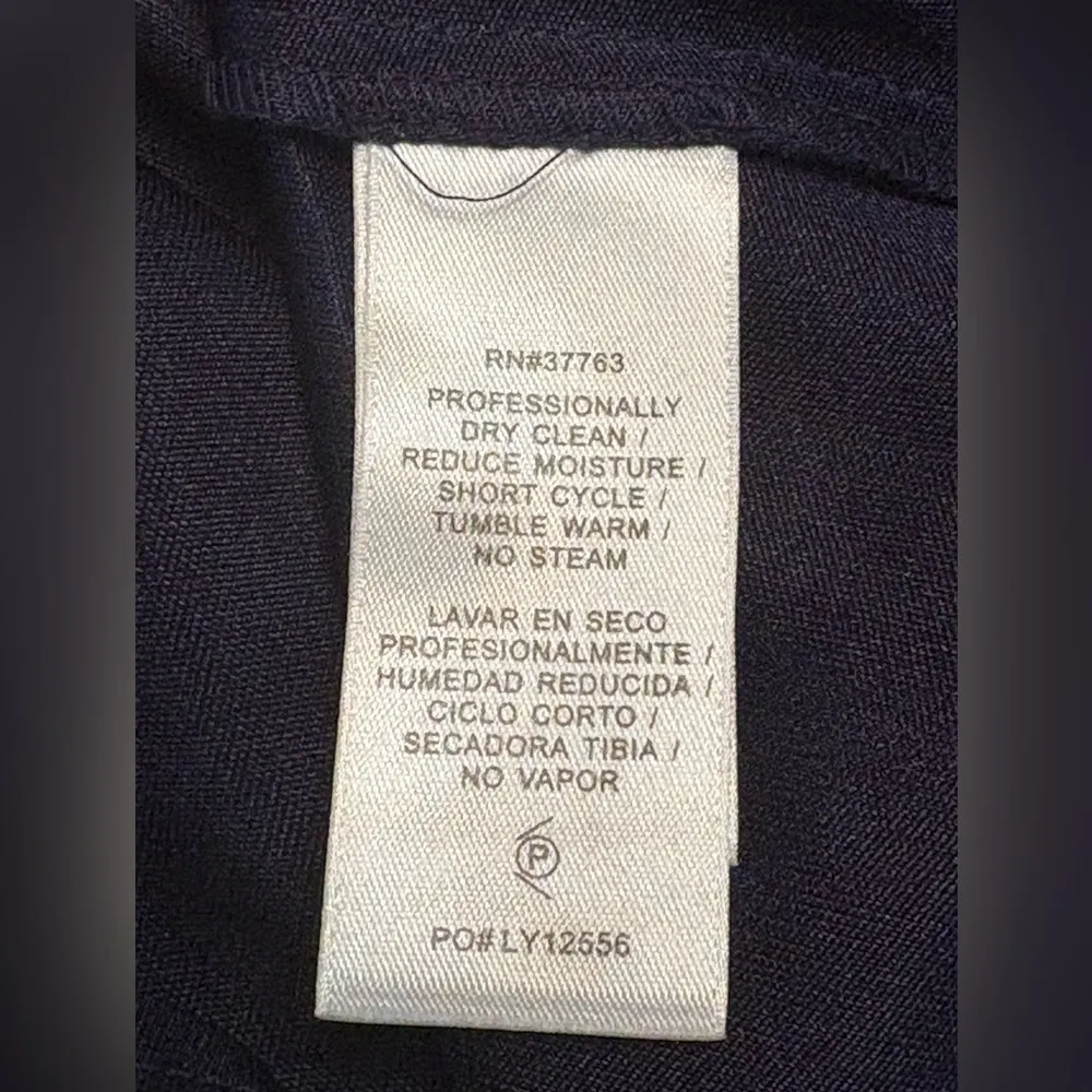 $125 LAUNDRY BY SHELLI SEGAL Navy Blue Tulip Tiered Sleeveless Cocktail Dress 4 - Image 8