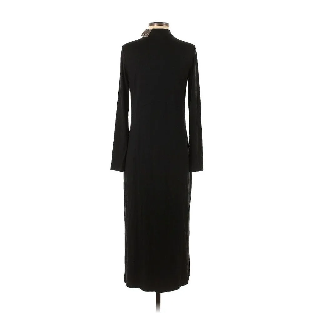 NWT J. Jill Wearever Collection Mock-Neck Maxi in Black Long Sleeve Dress XS - Image 10