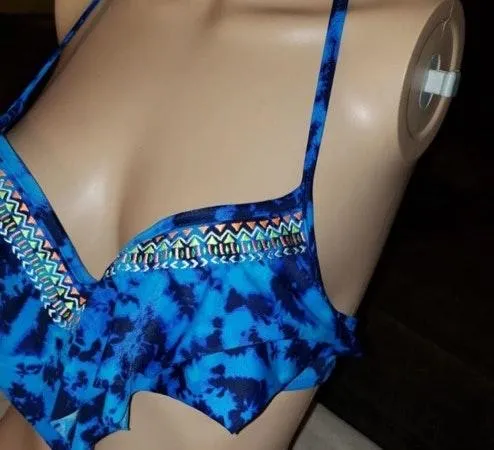 Tie Dye Ruffle Bikini Top - Image 4