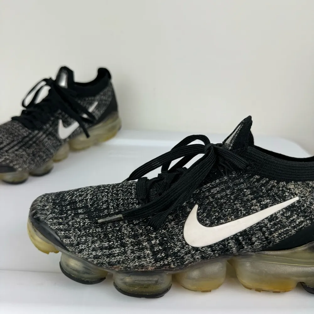 Nike Air VaporMax Flyknit 3 Athletic Running Shoe Sneaker Sz 9 Womens Black - Image 7