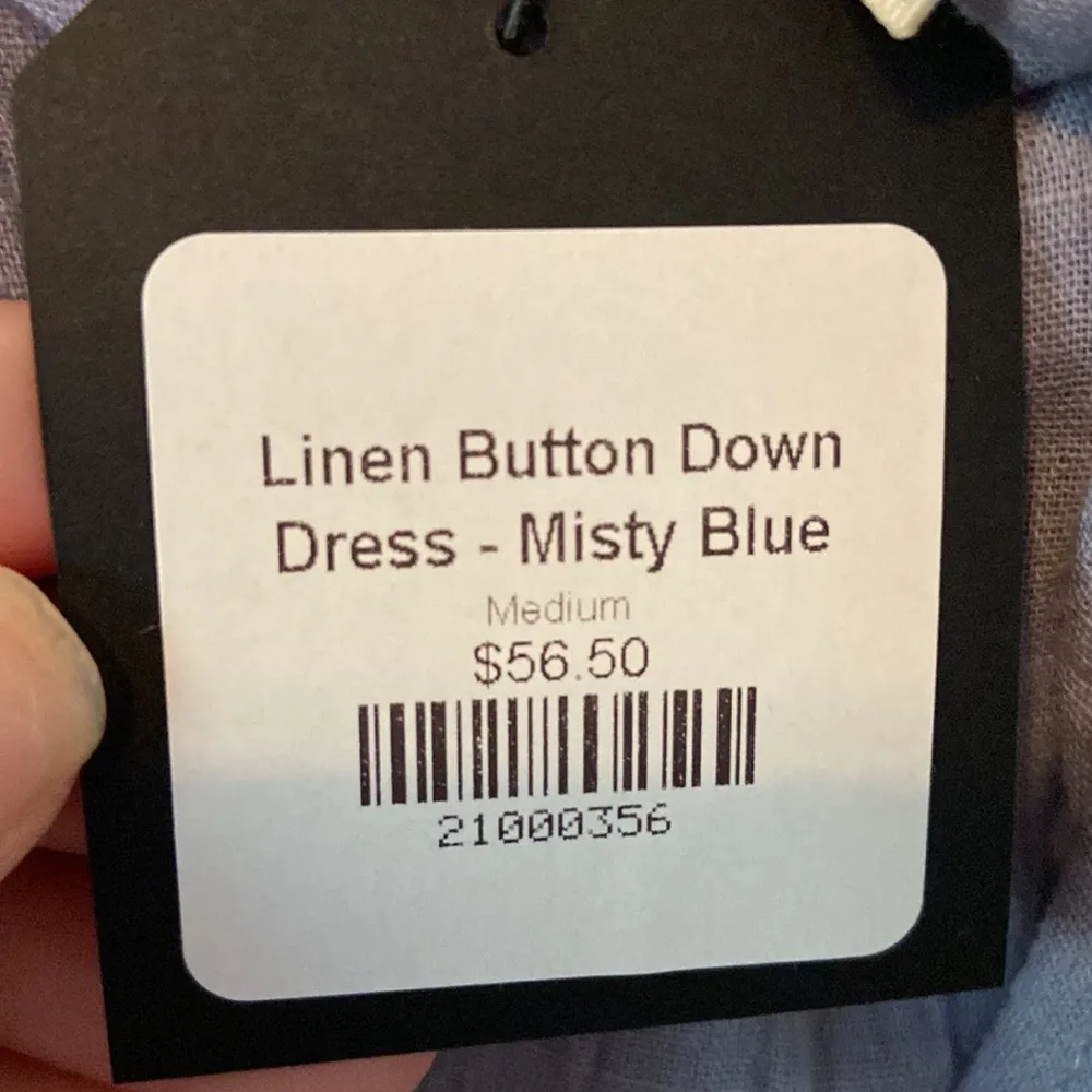 linen blue dress (size medium) - Image 4