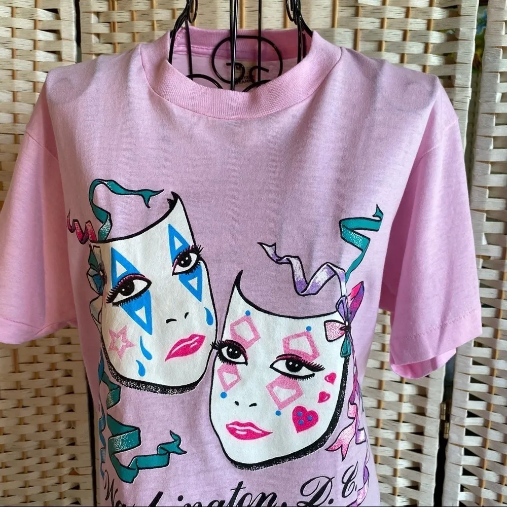 Vintage Washington DC Mask Theatre T - Image 2