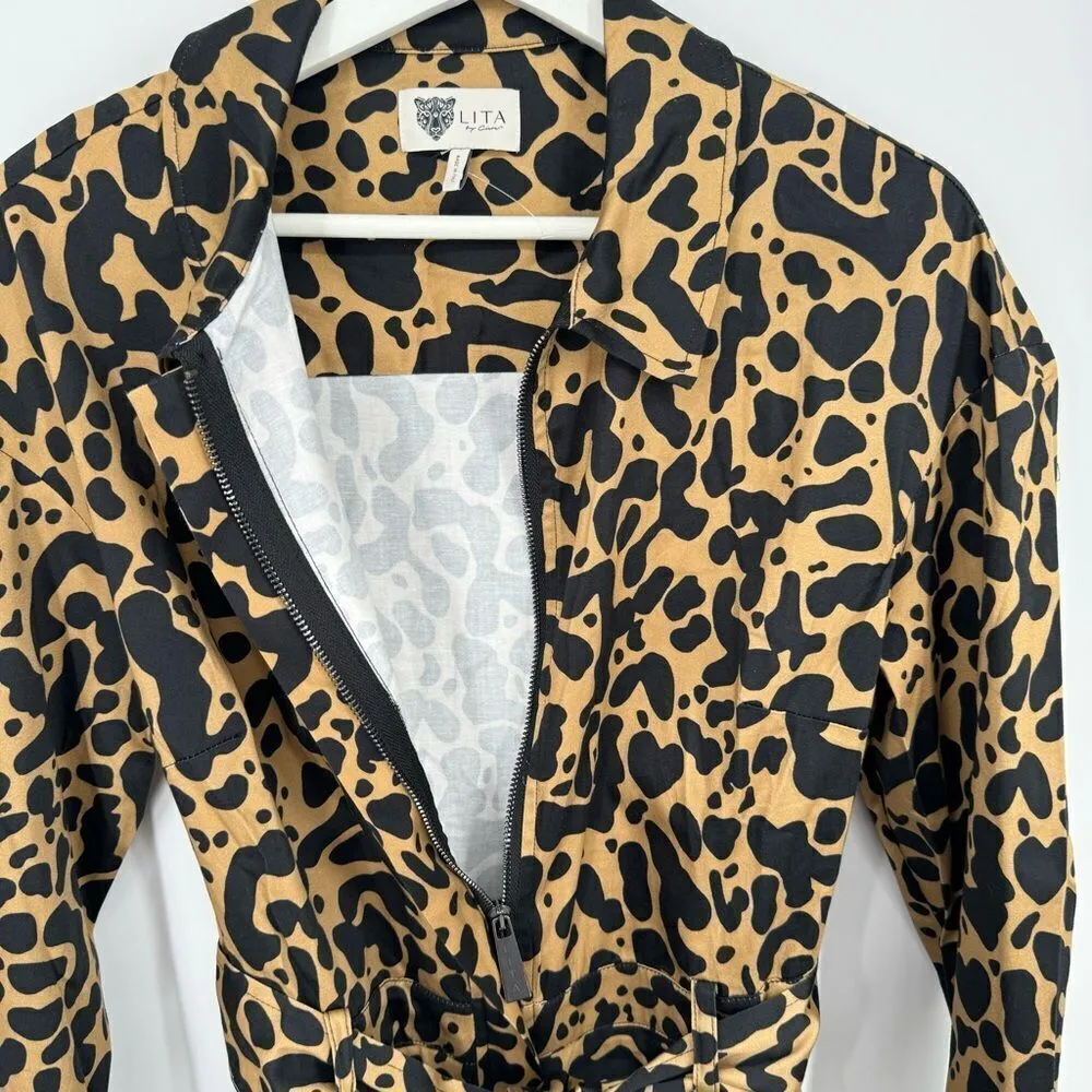 LITA by Ciara X Revolve Born Free Jumpsuit In Printed‎ Organic Cotton Sz S NWOT - Image 9