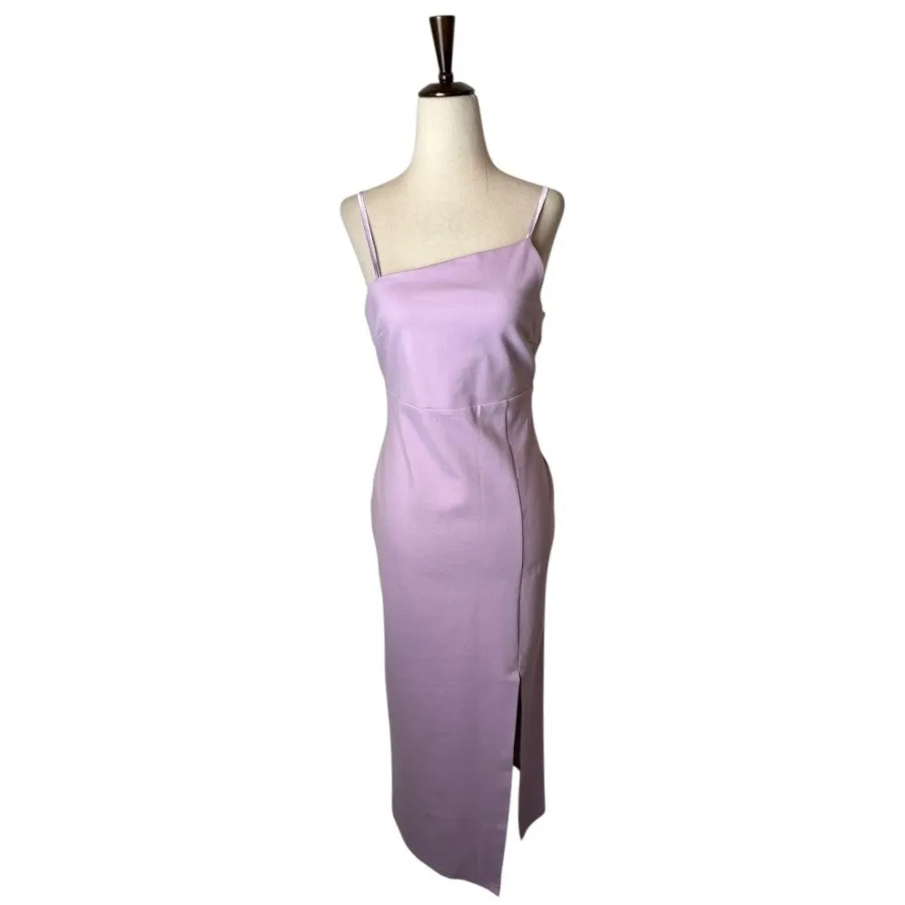 Petal + Pup Dress Women 10 Purple Asymmetric Zahra Midi Slit Preppy Party - Image 2