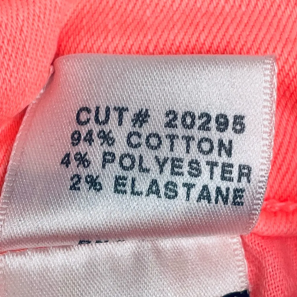 J Brand Rail Skinny Jeans Hot Pink Peach Size 29 - Image 8